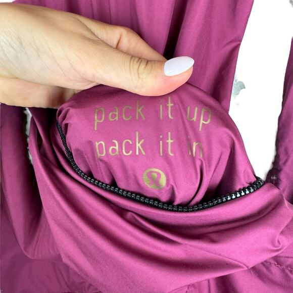Lululemon Miss Misty Burgundy Maroon Lightweight Windbreaker Zip Jacket II - Picture 9 of 16